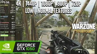 GTX 1050 | COD Warzone - 4K, 1440p, 1080p, 900p, 720p - Low, Normal Textures