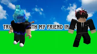 Me and my friend trolling in late game PvP (Roblox Bedwars)
