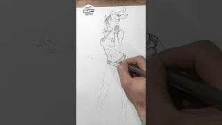 Drawing anime girl full body #shorts #easyanimesketch #mangaanimedrawing #sketching