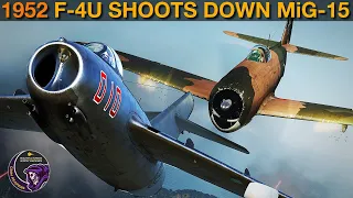 1952 USN F-4U Shoots Down Mig-15 Over Korea | DCS WORLD Reenactment