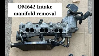 OM642 (oil cooler leak fix 4) Intake manifolds removal & swirl flap linkage inspection