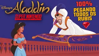 ALADDIN (Super Nintendo) ATÉ ZERAR - PEGANDO TODOS OS RUBIS - 100%