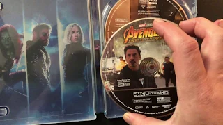 Avengers Infinity War Limited Edition 4K Blu-Ray Steelbook (Best Buy Exclusive) Unboxing