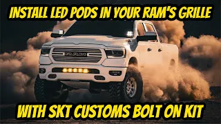 Install 3” LED pods in the lower grille of your 19-24 Ram 1500 with SKT Customs’ Bolt On Kit!