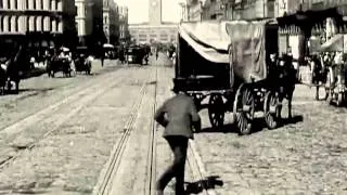 San Francisco Dashcam A Trip Down Market Street 1906 (Sound Track - Moon Safari - La femme d'argent)