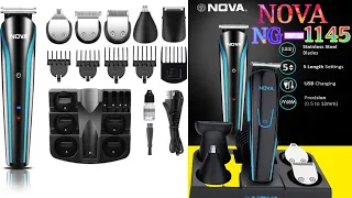 NOVA Trimmer Unboxing || Model-NG 1145 Trimmer For Men - Multi Grooming Kit Hair Trimmer #NG-1145