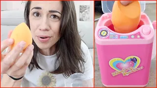 I BOUGHT A TINY WASHING MACHINE FOR MY BEAUTY BLENDER!