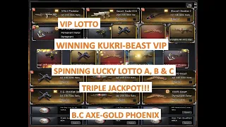 Winning Kukri-Beast VIP in Lucky Lotto A, B & C (Triple Jackpot) on CrossFire Philippines July 2020