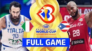 Italy v Puerto Rico | Full Basketball Game | FIBA Basketball World Cup 2023