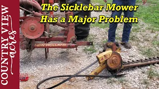 Our Sicklebar Mower has a major problem.  We need to fix this before we can cut hay.