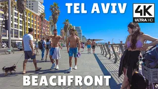 Tel Aviv Beachfront 2022, Israel | 4K UHD Relaxing Virtual Walk