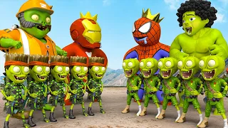 Plants vs Zombies 2 | Hulk & Team Superhero VS Team Bad Guy Zombie | 2D 3D Animation IRL