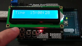 Digital Clock with 1602 LCD Shield Board for Arduino