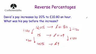 Reverse Percentages - Corbettmaths