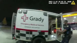 Man accused of hijacking Atlanta ambulance arrested on body camera video