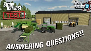 TESTING!! LIFTABLE BALES? LOOSE or PALLETS? BELT SYSTEMS? FS22 STRAW HARVEST PACK