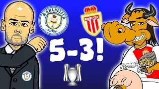 🔥5-3🔥 Man City vs Monaco - Champions League 2017 Last 16 1st Leg(ALL GOALS and HIGHLIGHTS -parody)