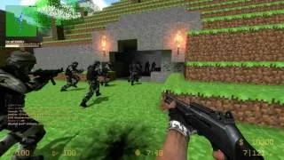 Counter-Strike Source: Zombie Escape - ZE_MINECRAFT_V1_1 + 2 Funny fails [15Min] (1080p)