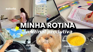 MINHA ROTINA MATINAL MORANDO SOZINHA🏠🐶📚