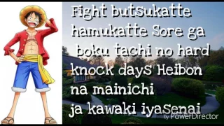 One Piece Hard knock days lyrics