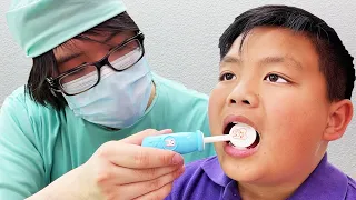 Alex Pretend Play Going to the Dentist for his Teeth Checkup | Kid Learns How to Keep Teeth Clean