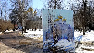 Пленэр в Дмитрове. Весенний этюд #24 Plein air in Dmitrov. Spring Study