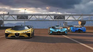 Bugatti Arrow Concept vs Bugatti Vision GT vs Bugatti Bolide at Special Stage Route X