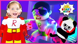 RYANS WORLD ROBLOX GAME! Kin Tin and Mom help Ryan Defeat Dark Titan!