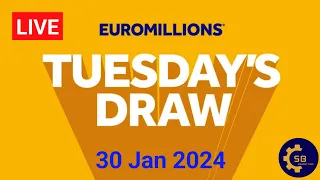 The National Lottery Euromillions Draw Live Results Tuesday 30 January 2024 | Euromillions Draw Live