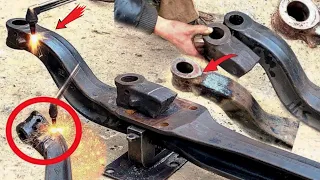 Amazing process of Broken Front Axle Repairing | How to Rebuild Truck Front Axle Repaired