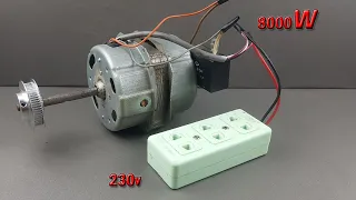 How to Turned a Fan motor  into a High Power Generator 8000w || free electric generator At Home 2022