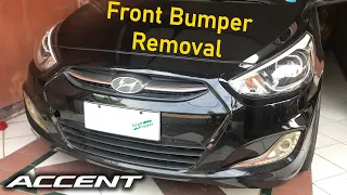 Hyundai Accent Front Bumper Removal
