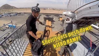 Insane COP hits mega ramp on Patrol BIKE!!