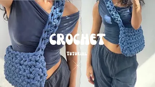 super easy crochet bag tutorial | finish in less than 2 hours (beginner friendly)