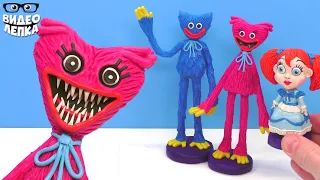 Розовый Хагги Вагги и Кукла Поппи ✋Poppy Playtime из пластилина | Видео Лепка