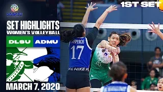 DLSU vs. ADMU - March 7, 2020 | Set 1 Highlights | UAAP 82 WV