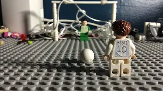 Messi kicks a penalty kick in the World Cup!! (LEGO Stopmotion)