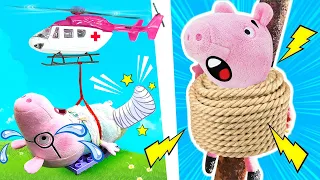 Les aventures de Peppa Pig. Jeux pour enfants. Papa Pig s'est cassé la jambe!