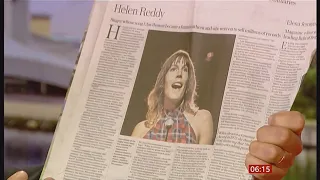 Helen Reddy passes away (1941 - 2020) (Australia/USA) - BBC News - 1st October 2020