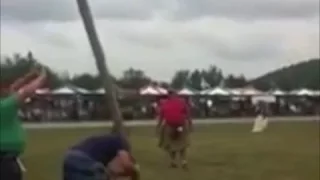 Paul Wins the Caber Toss Title