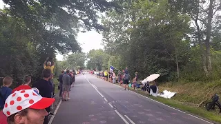 Tour de France 2022 - stage 3. Peloton on the hill "Skamlingsbanken" south of Kolding.