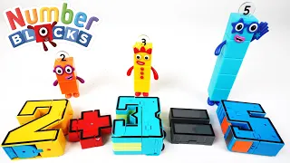 Numberblocks Transform Vehicles and a Robot into Numbers and Math Symbols for Kids and Preschoolers