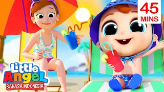 Bayi John Bermain Ombak Di Pantai 🏖 Kartun Anak | Little Angel Bahasa Indonesia