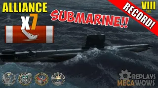 SUBMARINE RECORD!! Alliance 7 Kills & 74k Damage | World of Warships Gameplay