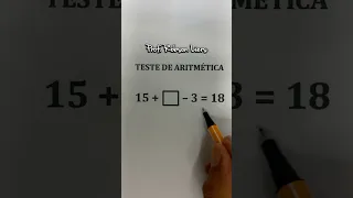 Teste de Aritmética - Prof Robson Liers