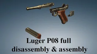 Luger P08: full disassembly & assembly