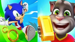 Sonic Dash VS Talking Tom Gold Run Android iPad iOS Gameplay