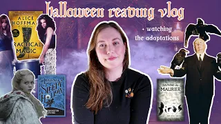 Halloween Reading Vlog 🎃 | reading spooky books and watching the adaptations