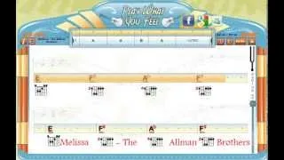 Melissa - The Allman Brothers - Guitaraoke - Chords Lyrics - playwhatyoufeel.com