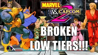 5 "Low Tier" but SUPER BUSTED Teams in Marvel vs Capcom 2!!